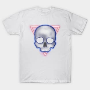 Cyberpunk Skull - Red / Blue T-Shirt